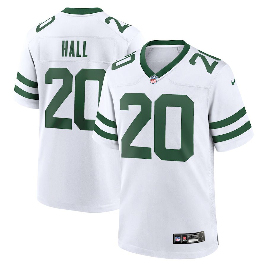 Men New York Jets #20 Breece Hall Nike Legacy White Game NFL Jersey->new york jets->NFL Jersey